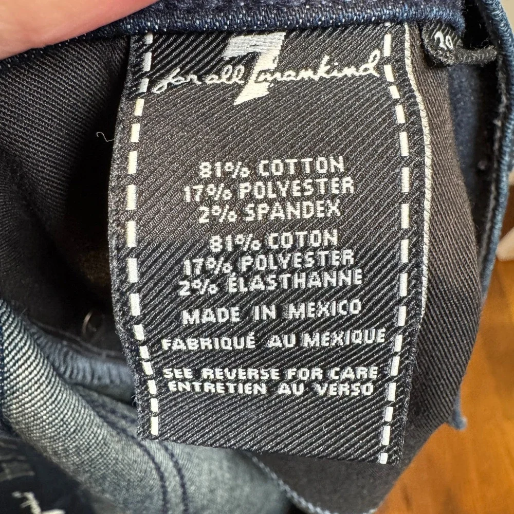 7 For All Mankind The Straight Jeans Mens 38x32 Stretch Dark Wash Denim Size‎ 38